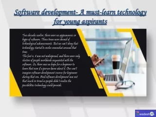 software development a must learn technology