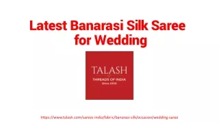 Latest Banarasi Silk Saree for Wedding