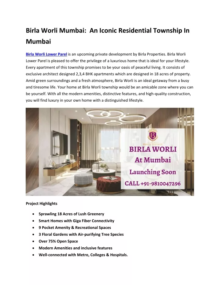 birla worli mumbai an iconic residential township