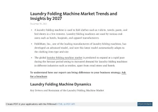 laundry folding machine market trends