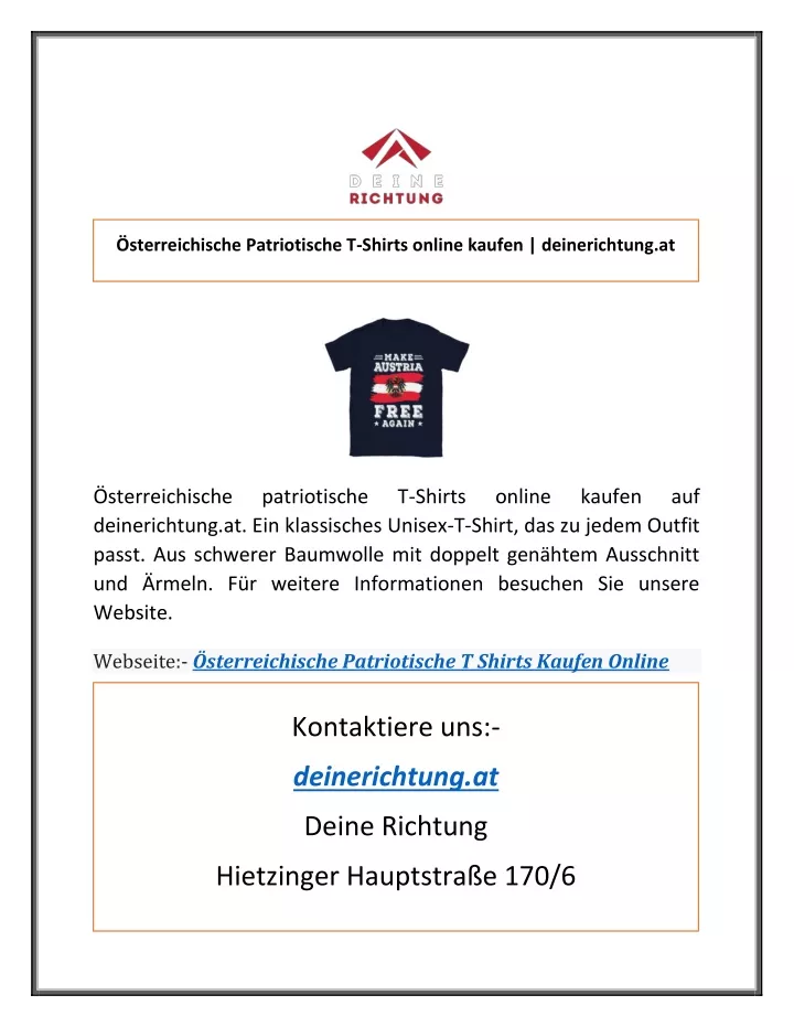 sterreichische patriotische t shirts online