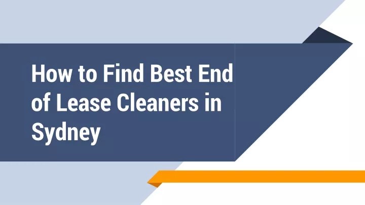 how to find best end of lease cleaners in sydney