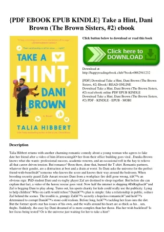 {PDF EBOOK EPUB KINDLE} Take a Hint  Dani Brown (The Brown Sisters  #2) ebook