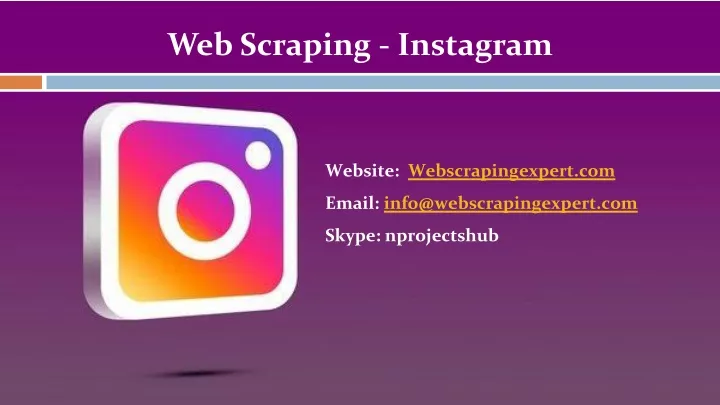 web scraping instagram