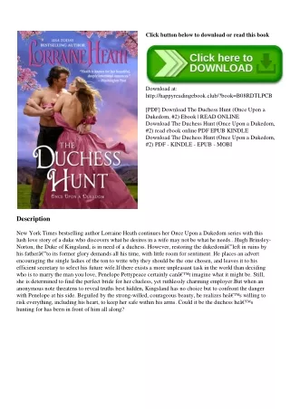 (READ-PDF!) The Duchess Hunt (Once Upon a Dukedom  #2) Read Online