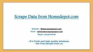 scrape data from homedepot com