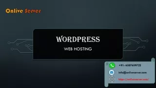 Onlive Server Offers the Unique WordPress Web Hosting Solution