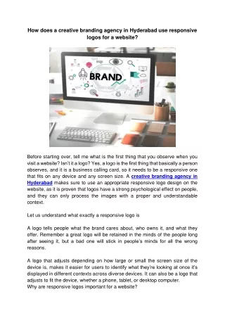how does a creative branding agency in hyderabad