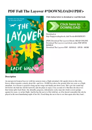 PDF Full The Layover #DOWNLOAD@PDF