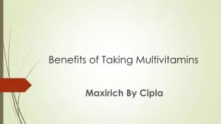 benefits of taking multivitamins