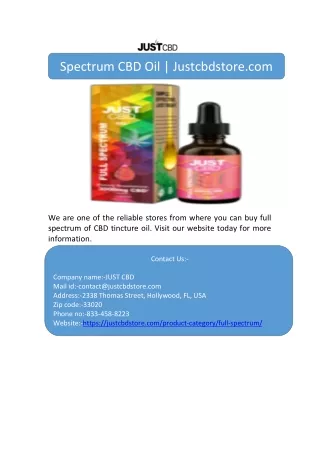 spectrum cbd oil justcbdstore com
