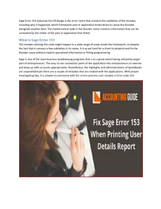sage error 153 subscript out of range