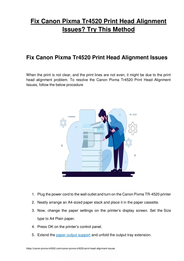 PPT - Fix Canon Pixma Tr4520 Print Head Alignment Issues? Try This ...