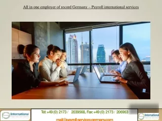All in one employer of record Germany – Payroll international services