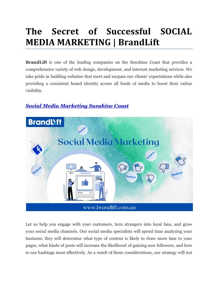 the secret of successful social media marketing