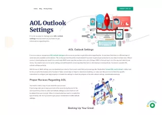 AOL Outlook Settings
