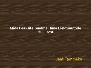 mida peaksite teadma hiina elektriautode hullusest