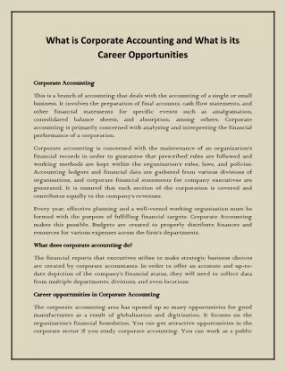 What is Corporate Accounting and What is its Career Opportunities-converted