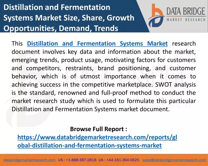 distillation and fermentation systems market size