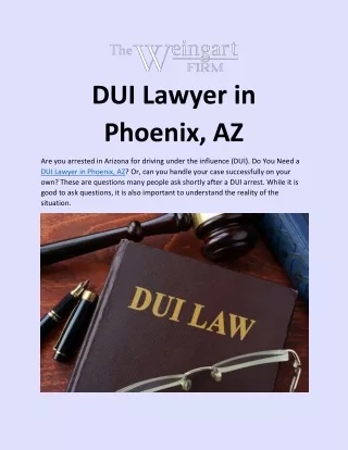 DUI Lawyer in Phoenix, AZ