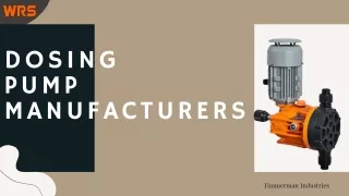 DOSING PUMP MANUFACTURERS
