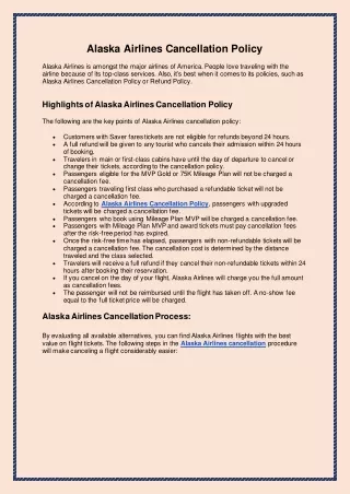 alaska airlines cancellation policy