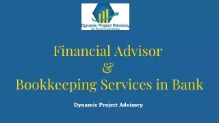 Financial Advisor & Bookkeeping Services in Bank