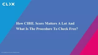 how cibil score matters a lot and what