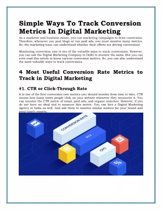Simple Ways To Track Conversion Metrics In Digital Marketing