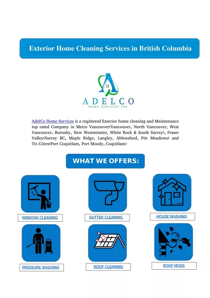 exterior home cleaning services in british