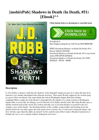 {mobiePub} Shadows in Death (In Death  #51) [Ebook]^^