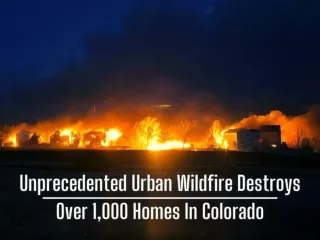 Unprecedented urban wildfire destroys over 1,000 homes in Colorado