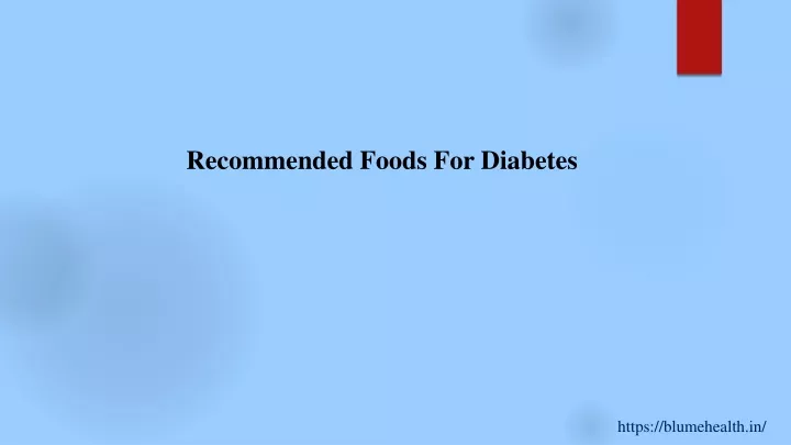recommended foods for diabetes