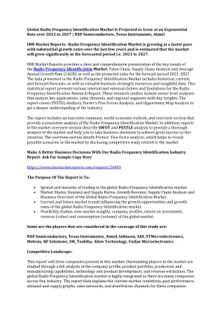 global radio frequency identification market