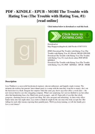 PDF - KINDLE - EPUB - MOBI The Trouble with Hating You (The Trouble with Hating You  #1) {read online}