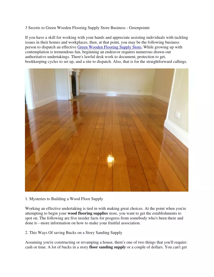 3 secrets to green wooden flooring supply store