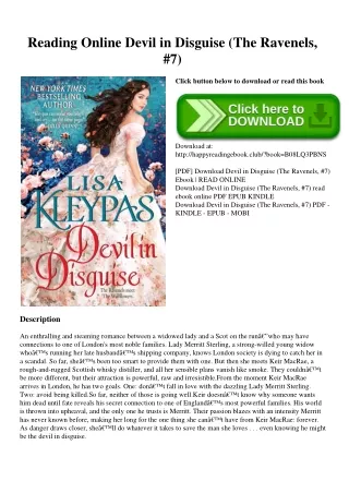 Reading Online Devil in Disguise (The Ravenels  #7) PDF)