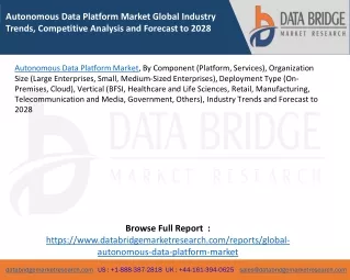 autonomous data platform market global industry