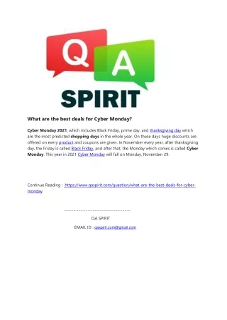 what are the best deals for cyber monday