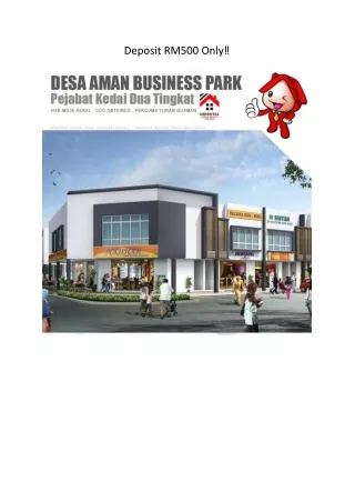 deposit rm500 only