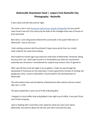 Nolensville Downtown Feed _  Leipers Fork Nashville City Photography - Nashville