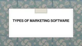 types of marketing software