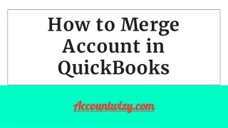 How to Merge Account in QuickBooks