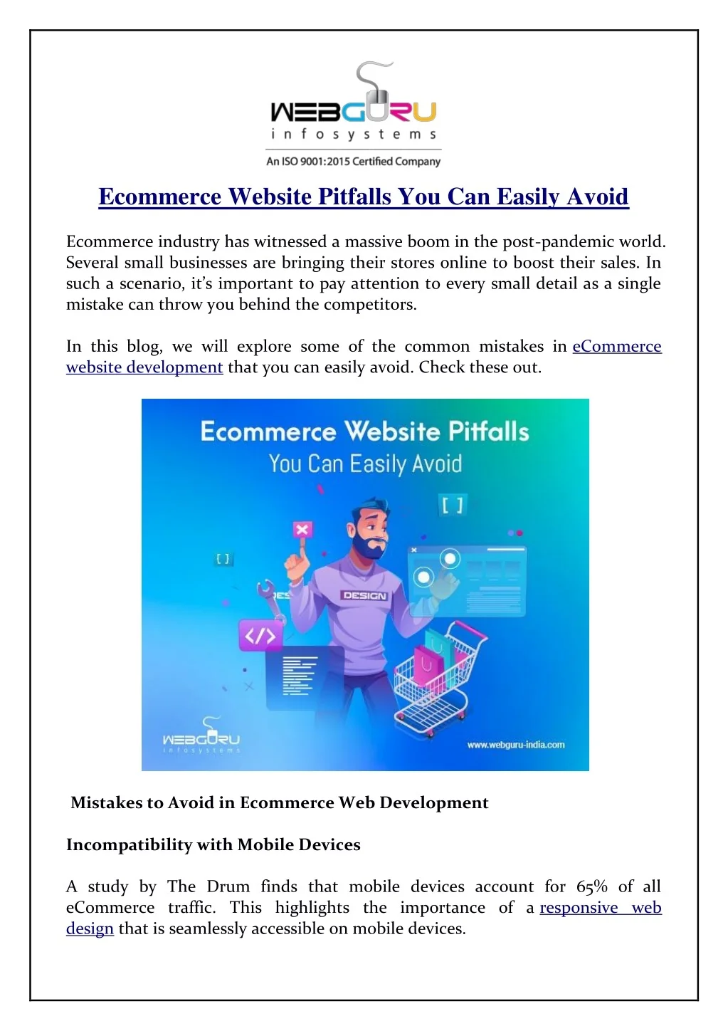 PPT - Ecommerce Website Pitfalls You Can Easily Avoid PowerPoint ...