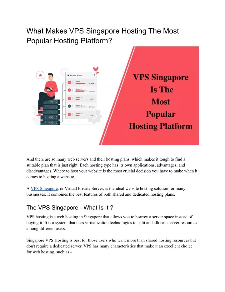 what makes vps singapore hosting the most popular