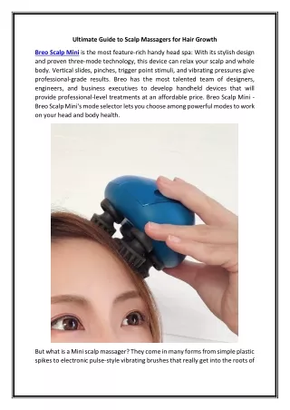 Ultimate Guide to Scalp Massagers for Hair Growth