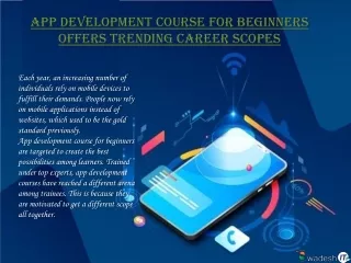 app development course for beginners offers