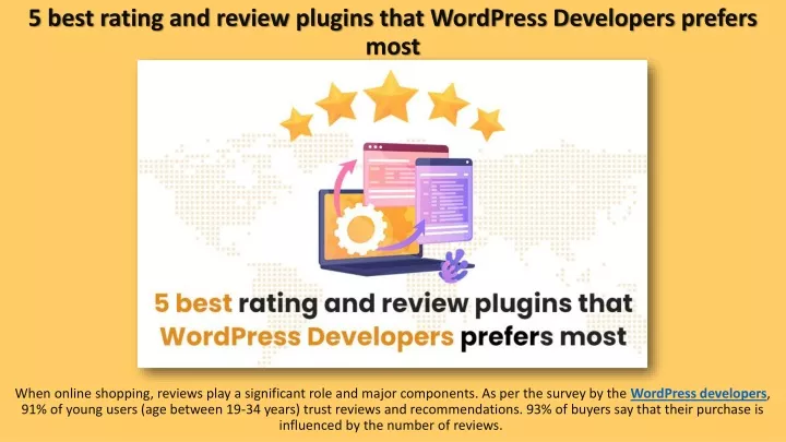 5 best rating and review plugins that wordpress developers prefers most