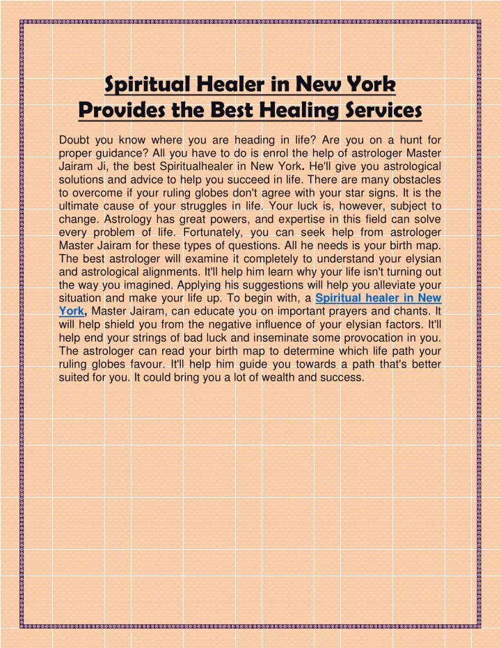 spiritual healer in new york provides the best