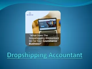 What Does The Dropshipping Accountant Do For Your Ecommerce Business